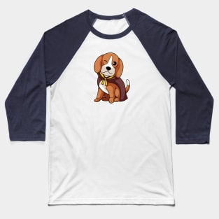 Funny Adorable Wizard Dog Baseball T-Shirt